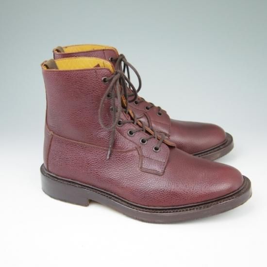 極美品★トリッカーズ 8【貴重★BURFORD/プレーントゥブーツ/SUPER BOOTS】カーフ/茶/メンズ/Tricker's★a468