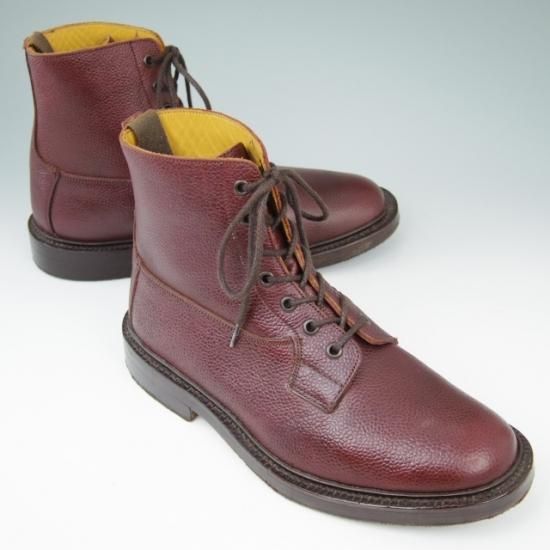 極美品★トリッカーズ 8【貴重★BURFORD/プレーントゥブーツ/SUPER BOOTS】カーフ/茶/メンズ/Tricker's★a468