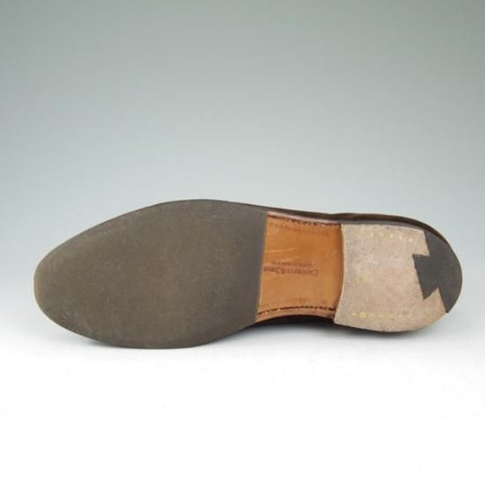 美品★クロケット&ジョーンズ 6.5E【★バーニーズNY別注/HAYLING】スエード/濃茶/リボンローファー/メンズ/BARNEYS/Crockett&Jones★a469