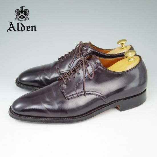 美品★オールデン 8D【コードバン仕様★プレーントゥ/43103】プラザラスト/#8/赤茶/メンズ/Alden★a474