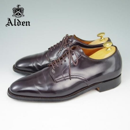 美品★オールデン 8D【コードバン仕様★プレーントゥ/43103】プラザラスト/#8/赤茶/メンズ/Alden★a474