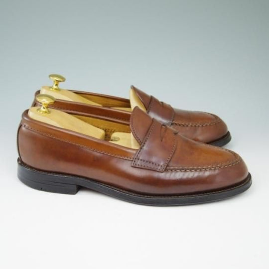 極上★オールデン 7E【コードバン仕様★ラベロ色/茶/6754】コインローファー/バンラスト/ヴァン/Alden★a478