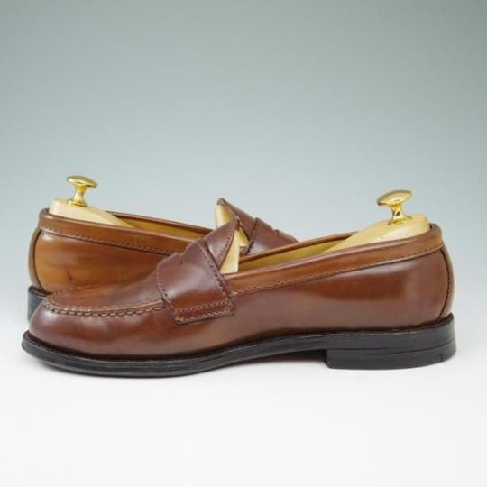 極上★オールデン 7E【コードバン仕様★ラベロ色/茶/6754】コインローファー/バンラスト/ヴァン/Alden★a478