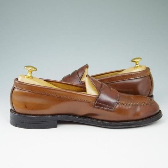 極上★オールデン 7E【コードバン仕様★ラベロ色/茶/6754】コインローファー/バンラスト/ヴァン/Alden★a478