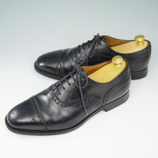 極上★チャーチ60G/UK6【旧チャーチ★ディプロマット/DIPLOMAT/73ラスト】3都市ロゴ/セミブローグ/黒/メンズ/Church's★a481