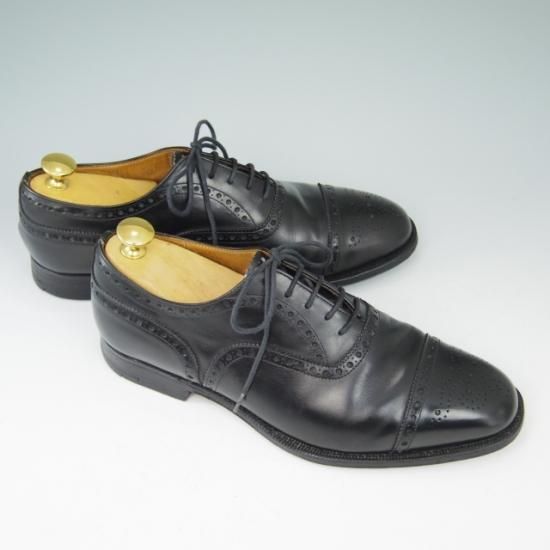 極上★チャーチ60G/UK6【旧チャーチ★ディプロマット/DIPLOMAT/73ラスト】3都市ロゴ/セミブローグ/黒/メンズ/Church's★a481