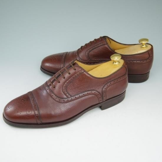 極上★(伊)タニノクリスチー SIZE 6.5【★セミブローグ】 グレインレザー/濃茶/TANINO CRISCI★a489