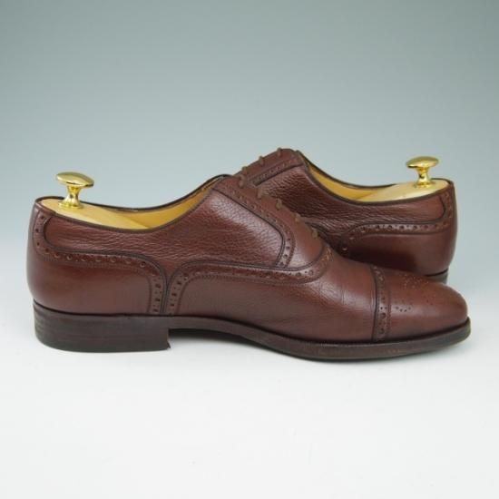 極上★(伊)タニノクリスチー SIZE 6.5【★セミブローグ】 グレインレザー/濃茶/TANINO CRISCI★a489