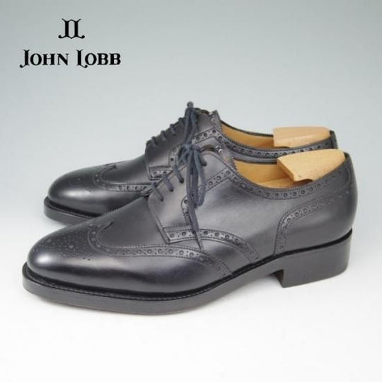 未使用★ジョンロブ 5EE【貴重★8695ラストのDARBY/ダービー】フルブローグ/黒/カーフ/メンズ/JOHN LOBB★a490