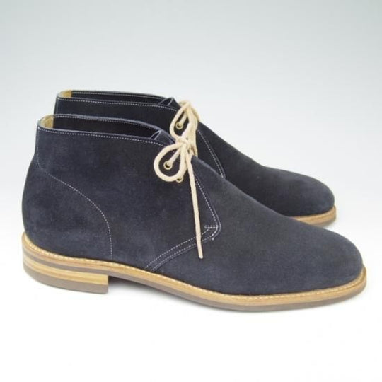 美品★チャーチ85F/UK8.5【ダイナイトソール仕様★チャッカブーツ/SAHARA3】81ラスト/スエード/紺/メンズ/Church's★a491