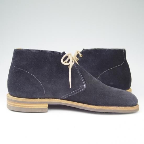 美品★チャーチ85F/UK8.5【ダイナイトソール仕様★チャッカブーツ/SAHARA3】81ラスト/スエード/紺/メンズ/Church's★a491