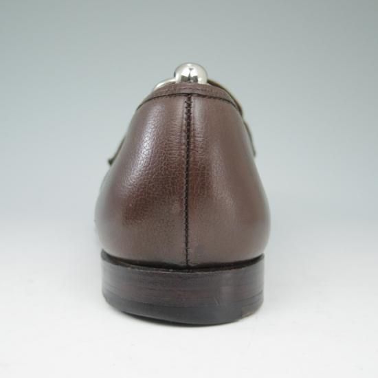 極上★クロケット&ジョーンズ UK8/US8.5D【貴重★ブルックスブラザーズ別注/Peal&co】コインローファー/グレインレザー/濃茶/メンズ/Crockett&Jones★a494