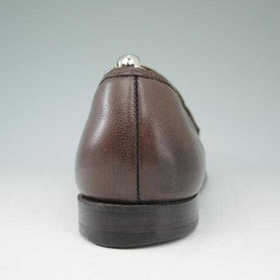 極上★クロケット&ジョーンズ UK8/US8.5D【貴重★ブルックスブラザーズ別注/Peal&co】コインローファー/グレインレザー/濃茶/メンズ/Crockett&Jones★a494