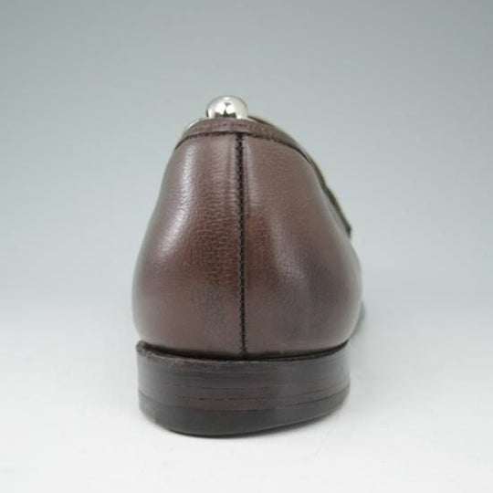 極上★クロケット&ジョーンズ UK8/US8.5D【貴重★ブルックスブラザーズ別注/Peal&co】コインローファー/グレインレザー/濃茶/メンズ/Crockett&Jones★a494