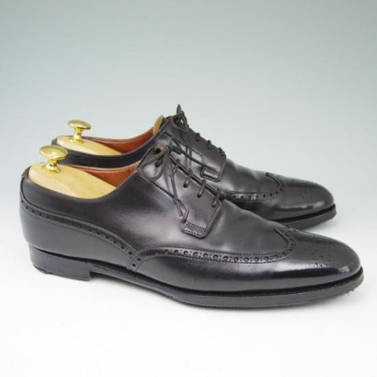 極上★クロケット&ジョーンズ 6E【★ハンドグレード/HENFIELD】フルブローグ/カーフ/黒/メンズ/Crockett&Jones★a495