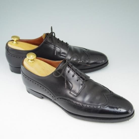 極上★クロケット&ジョーンズ 6E【★ハンドグレード/HENFIELD】フルブローグ/カーフ/黒/メンズ/Crockett&Jones★a495