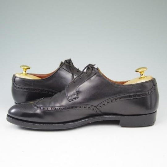 極上★クロケット&ジョーンズ 6E【★ハンドグレード/HENFIELD】フルブローグ/カーフ/黒/メンズ/Crockett&Jones★a495