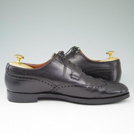 極上★クロケット&ジョーンズ 6E【★ハンドグレード/HENFIELD】フルブローグ/カーフ/黒/メンズ/Crockett&Jones★a495