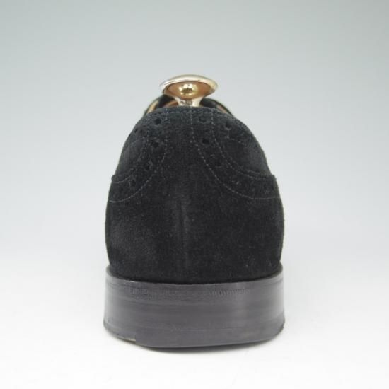 美品★チーニー 6F【★ロイドフットウェア別注/Lloyd Footwear】Mシリーズ/89ラスト/セミブローグ/スエード/黒/メンズ/CHEANEY★a496