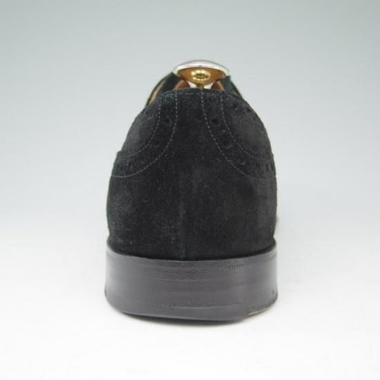 美品★チーニー 6F【★ロイドフットウェア別注/Lloyd Footwear】Mシリーズ/89ラスト/セミブローグ/スエード/黒/メンズ/CHEANEY★a496