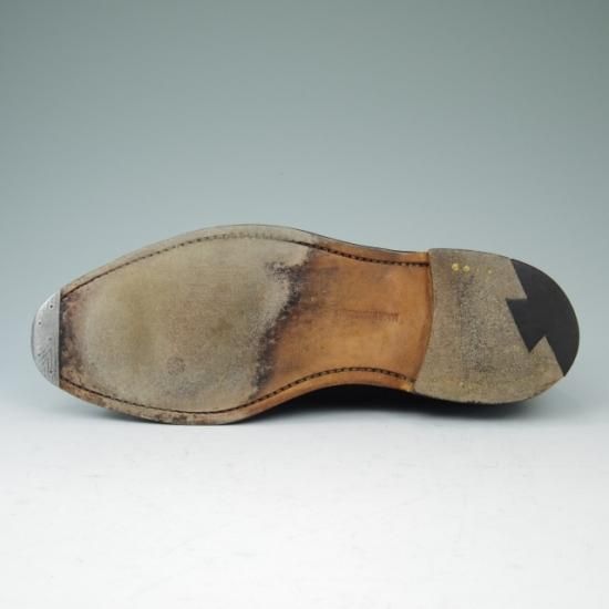 美品★チーニー 6F【★ロイドフットウェア別注/Lloyd Footwear】Mシリーズ/89ラスト/セミブローグ/スエード/黒/メンズ/CHEANEY★a496