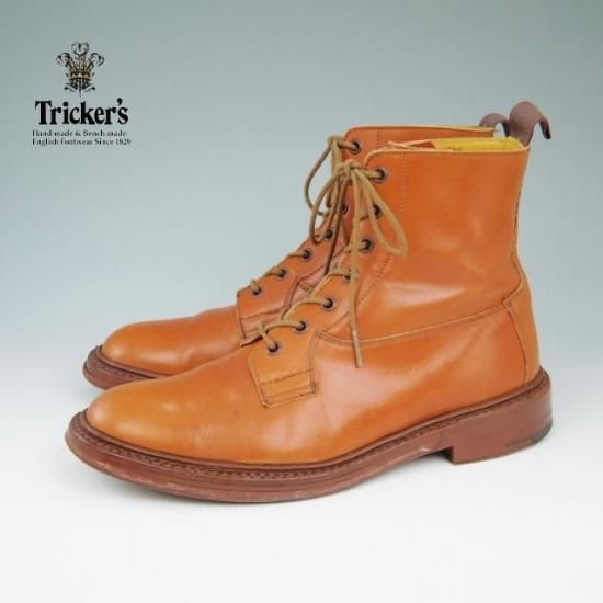 Tricker's カントリーブーツ UK 8 1/2 トリッカーズ 27cm ☆トリッカーズ SIZE 8【☆プレーントゥ/カントリ−ブーツ】カーフ/茶