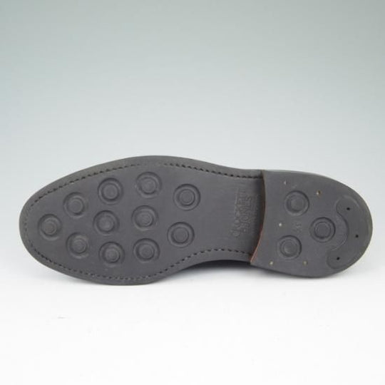 美品★クロケット&ジョーンズ 6E【★ダイナイトソール/LANARK】335ラスト/プレーントゥ/グレインレザー/紺/メンズ/Crockett&Jones★a505