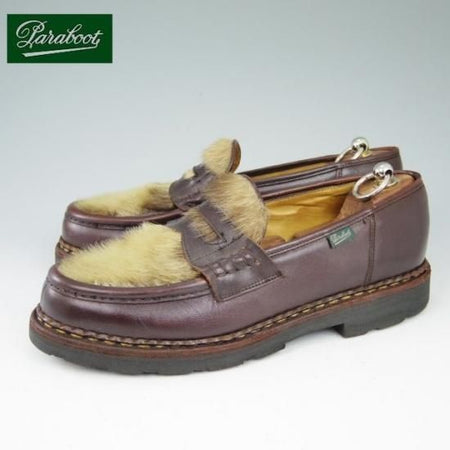 極上★パラブーツ8【貴重★フォック仕様/REIMS】ランス/濃茶/リスレザー/マルシェソール/Paraboot★a510