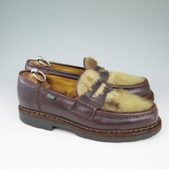 極上★パラブーツ8【貴重★フォック仕様/REIMS】ランス/濃茶/リスレザー/マルシェソール/Paraboot★a510