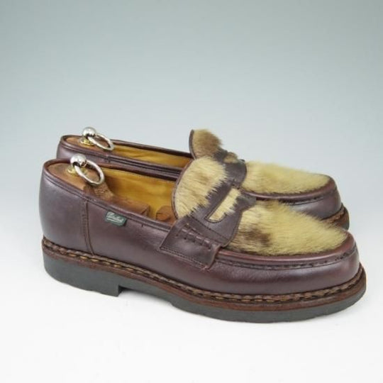 極上★パラブーツ8【貴重★フォック仕様/REIMS】ランス/濃茶/リスレザー/マルシェソール/Paraboot★a510