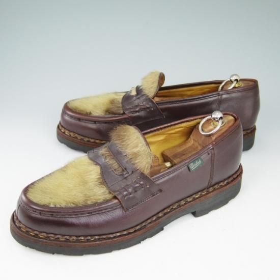 極上★パラブーツ8【貴重★フォック仕様/REIMS】ランス/濃茶/リスレザー/マルシェソール/Paraboot★a510