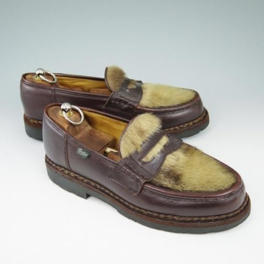 極上★パラブーツ8【貴重★フォック仕様/REIMS】ランス/濃茶/リスレザー/マルシェソール/Paraboot★a510