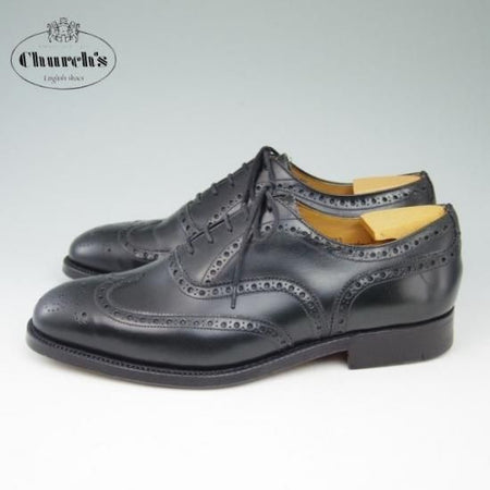 極美品★チャーチ 60F/UK6【貴重★CHETWYND同様/73ラスト】CULLEN/フルブローグ/カーフ/黒/メンズ/Church's★a517