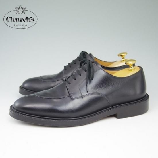 極上★チャーチ 60F/UK6【貴重★73ラスト/DARTMOOR/Uチップ】カーフ/黒/メンズ/Church's★a518