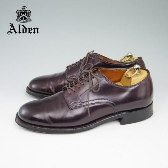極美品★オールデン 6D【コードバン仕様★ミリタリーラスト/5366】プレーントゥ/#8/赤茶/Alden★a520