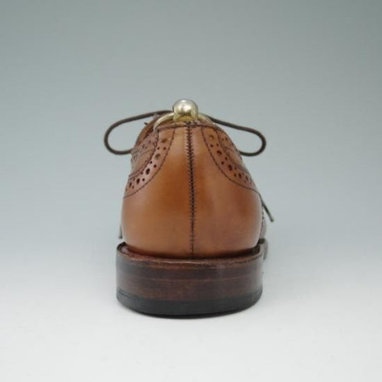 極美品★(米)アレンエドモンズ 6D【★セミブローグ/Sanford】カーフ/茶/メンズ/ALLEN EDMONDS★a521