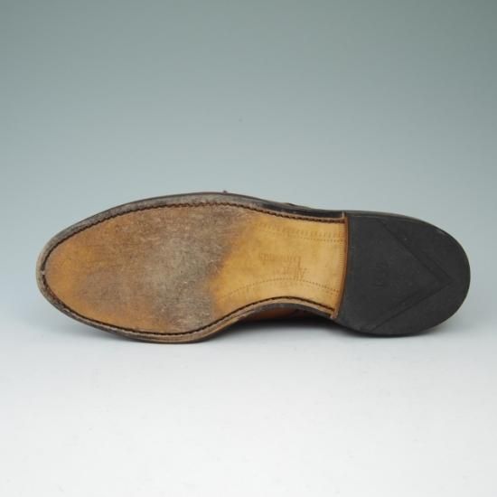 極美品★(米)アレンエドモンズ 6D【★セミブローグ/Sanford】カーフ/茶/メンズ/ALLEN EDMONDS★a521