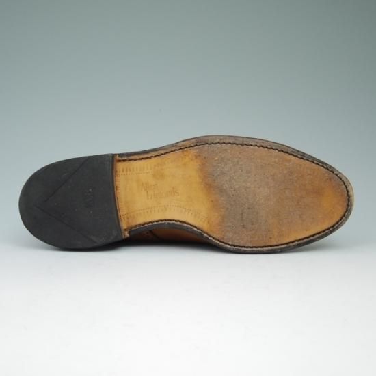 極美品★(米)アレンエドモンズ 6D【★セミブローグ/Sanford】カーフ/茶/メンズ/ALLEN EDMONDS★a521