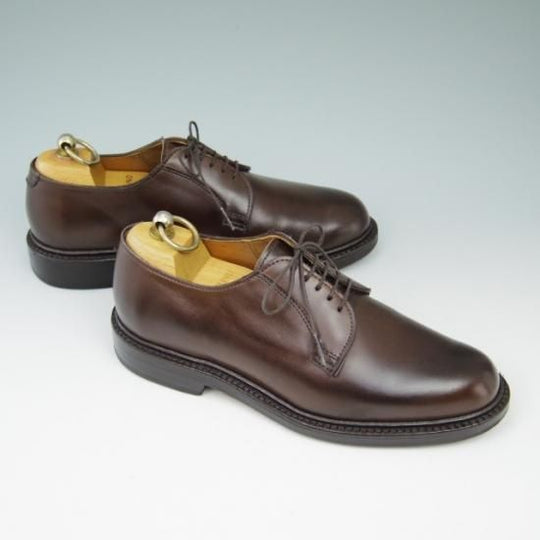 極美品★(米)アレンエドモンズ 5.5D【★プレーントゥ/Leeds】カーフ/濃茶/メンズ/ALLEN EDMONDS★a522