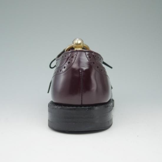 極美品★(米)アレンエドモンズ 6D【定価15万円以上★コードバン/Sanford】セミブローグ/赤茶/メンズ/ALLEN EDMONDS★a523