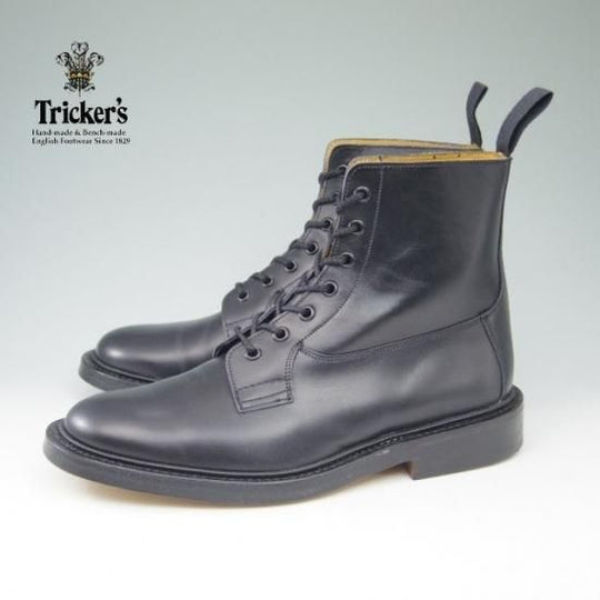 新品★トリッカーズ SIZE 8【貴重★BURFORD/プレーントゥブーツ/SUPER BOOTS】5635/カーフ/黒/メンズ/Tricker's★a529