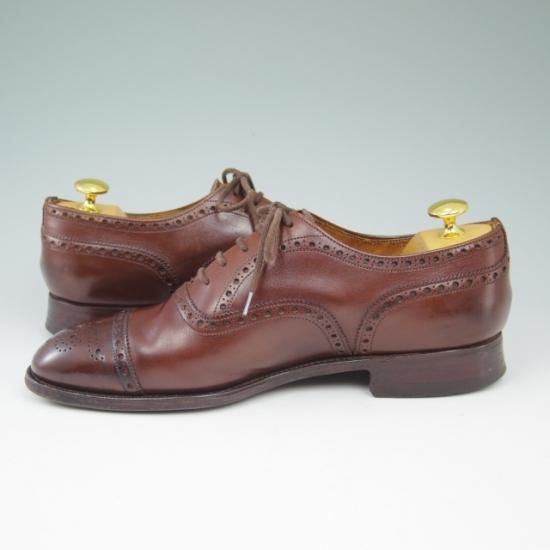 極上★チャーチ 70F/UK7【旧チャーチ★ディプロマット/DIPLOMAT/73ラスト】3都市ロゴ/セミブローグ/茶/メンズ/Church's★a535