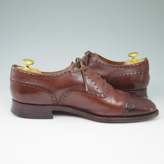 極上★チャーチ 70F/UK7【旧チャーチ★ディプロマット/DIPLOMAT/73ラスト】3都市ロゴ/セミブローグ/茶/メンズ/Church's★a535