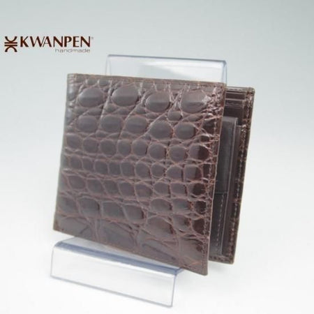 極上★クワンペン/KWANPEN【★2つ折り財布】クロコダイル/リアルクロコ★a541