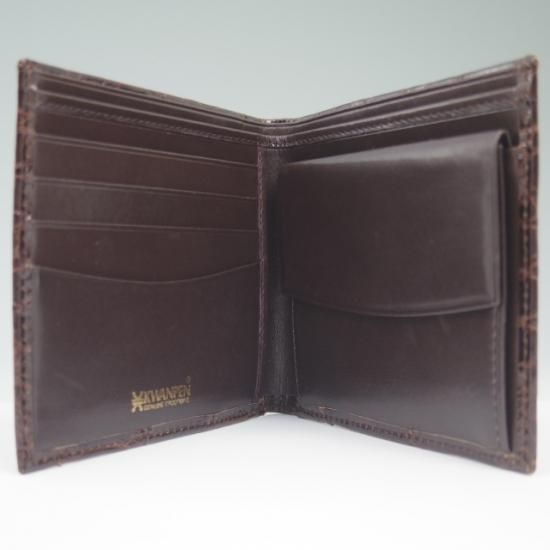 極上★クワンペン/KWANPEN【★2つ折り財布】クロコダイル/リアルクロコ★a541