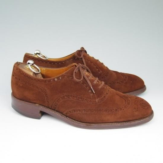 極上★チャーチ【★希少!!アンテロープ革 80F/UK8/73ラスト/BUCK/フルブローグ】CHURCH'S★a548