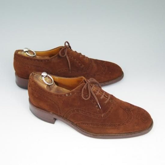 極上★チャーチ【★希少!!アンテロープ革 80F/UK8/73ラスト/BUCK/フルブローグ】CHURCH'S★a548