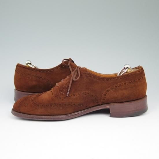 極上★チャーチ【★希少!!アンテロープ革 80F/UK8/73ラスト/BUCK/フルブローグ】CHURCH'S★a548