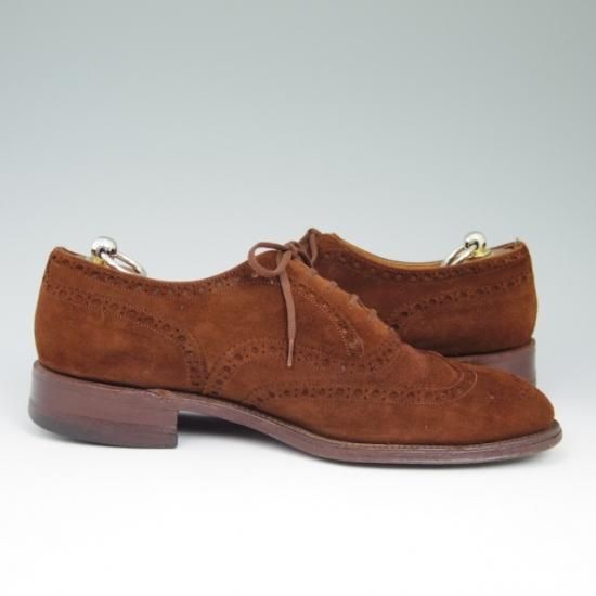 極上★チャーチ【★希少!!アンテロープ革 80F/UK8/73ラスト/BUCK/フルブローグ】CHURCH'S★a548