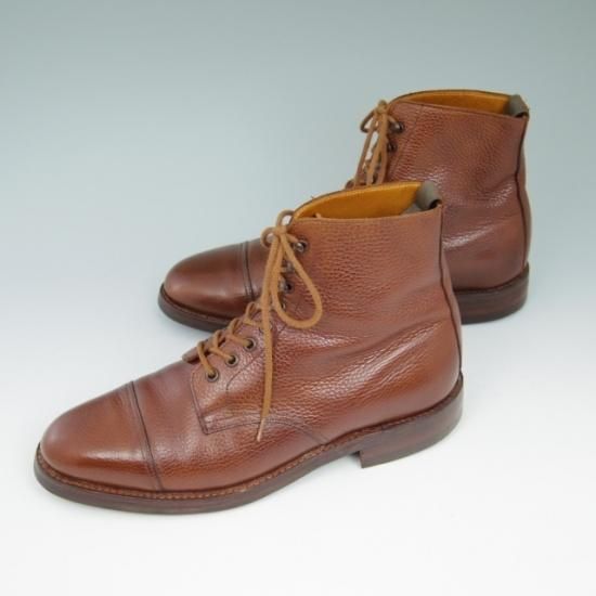 美品★クロケット＆ジョーンズ 7E【★(英)ポールスミス別注/Paul Smith】ダイナイトソール/DERBY/ブーツ/グレインレザー/TAN/茶/Crockett&Jonesl★a549